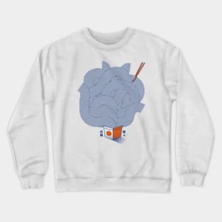 Noodles Minimalist Lines Japanese Food by Tobe Fonseca Crewneck Sweatshirt